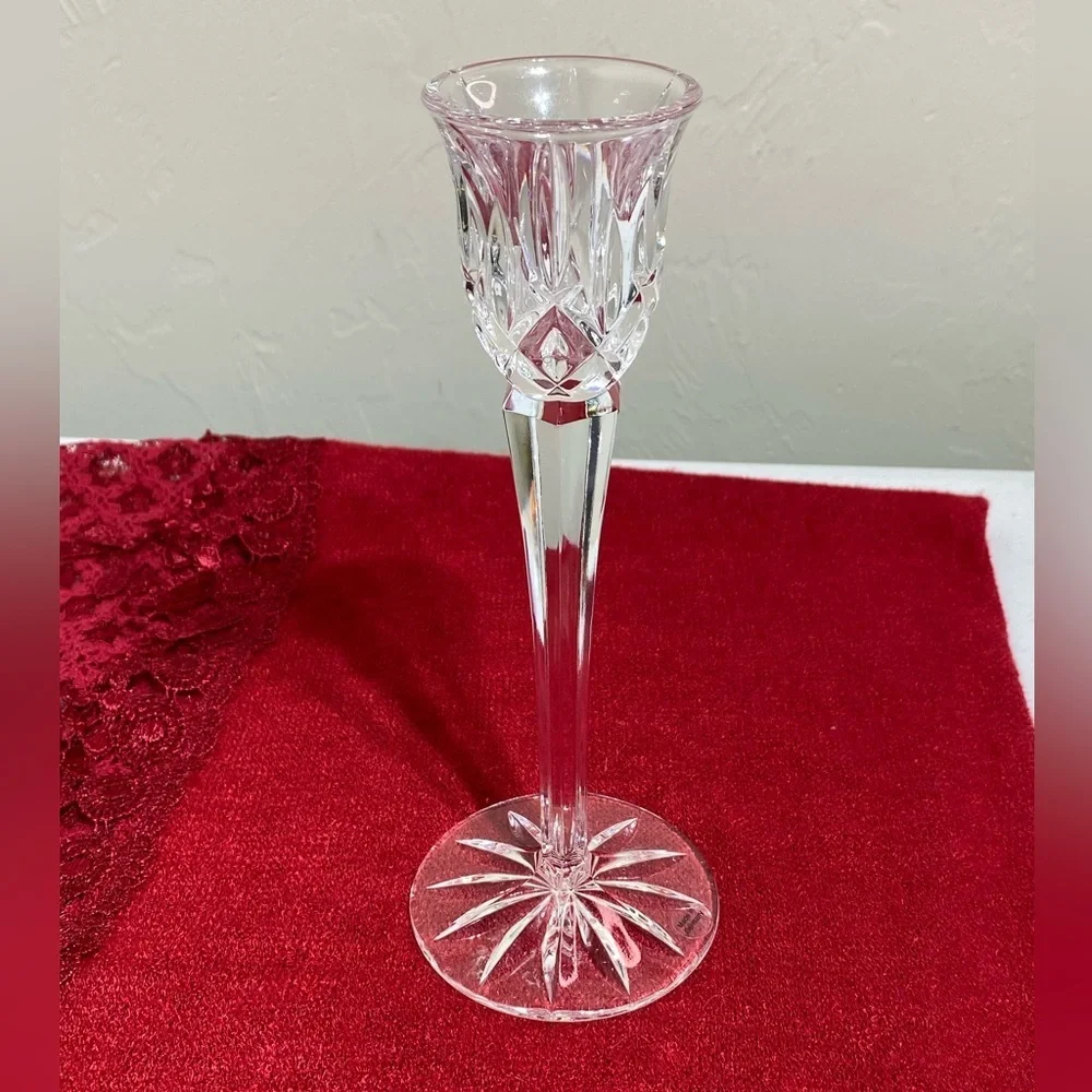 Gorham Lady Anne 8” Single Candlestick Holder Vertical Cuts Multisided S…